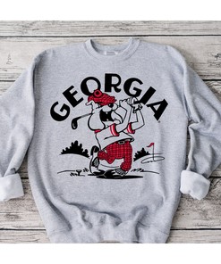 Retro Georgia Bulldogs Golf T-Shirt - NCAA Apparel for Fans