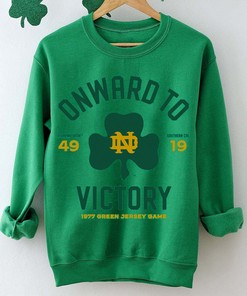 Retro Notre Dame Green Jersey Game Tee