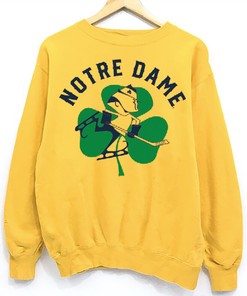 Retro Notre Dame Hockey T-Shirt Hoodie Sweatshirt - Vintage Style Fan Gift