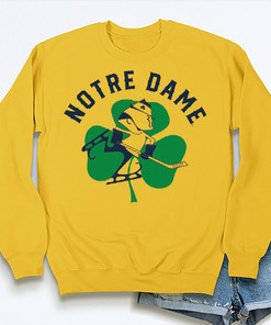 Retro Notre Dame Hockey T-Shirt Hoodie Sweatshirt - Vintage Style Fan Gift