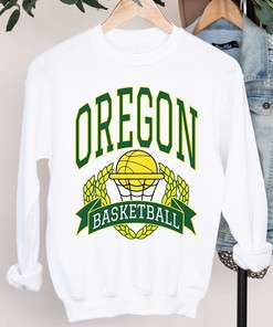Retro Oregon Basketball Hoodie - Vintage Style College Basketball Sweatshirt