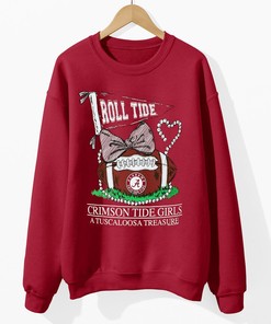 Show Your Love For The Team With Alabama Crimson Tide Tuscaloosa Treasure Pearls Bow T-Shirt