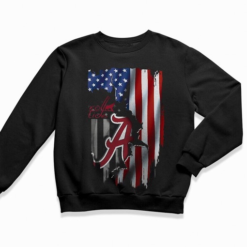 Show Your Patriotism With Alabama Crimson Tide Flag America Unique T-Shirt and Hoodie