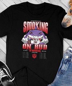 Smoking On Bud 2023 Tour Poster Shirt, Errol Spence Jr. Man Down Promotions Presents Fan Gift