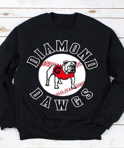 UGA Diamond Dawgs Georgia Bulldogs Logo Tee Shirt - NCAA Apparel for Fans
