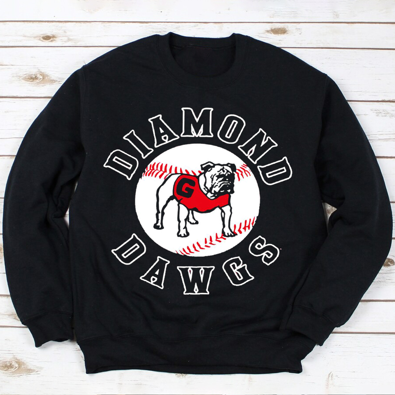 UGA Diamond Dawgs Georgia Bulldogs Logo Tee Shirt - NCAA Apparel for Fans
