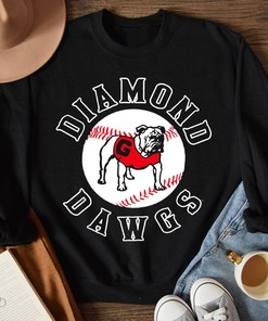 UGA Diamond Dawgs Georgia Bulldogs Logo Tee Shirt - NCAA Apparel for Fans