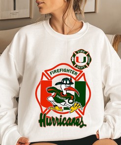 UM Hurricanes Firefighter Crewneck Sweater - NCAA Shirt For Fans