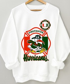 UM Hurricanes Firefighter Crewneck Sweater - NCAA Shirt For Fans
