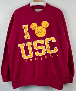 USC Trojans Men's Disney Fondness Mickey T-Shirt - Football NCAA Fan Gift