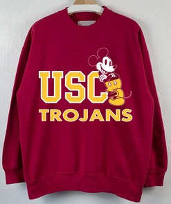USC Trojans Men's Disney Grandiose Mickey T-Shirt - Fanatics Crewneck