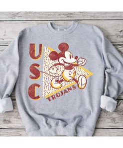 USC Trojans Men's Disney Yellow Popped Out Mickey Long Sleeve T-Shirt - NCAA Logo Fanatics