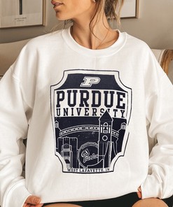 Unique Purdue University Skyline Tee with Fan Gift Design