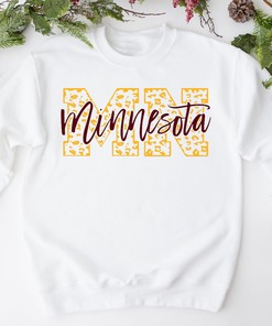 Unisex College Football Crewneck Sweatshirt with Minnesota Baseball Design