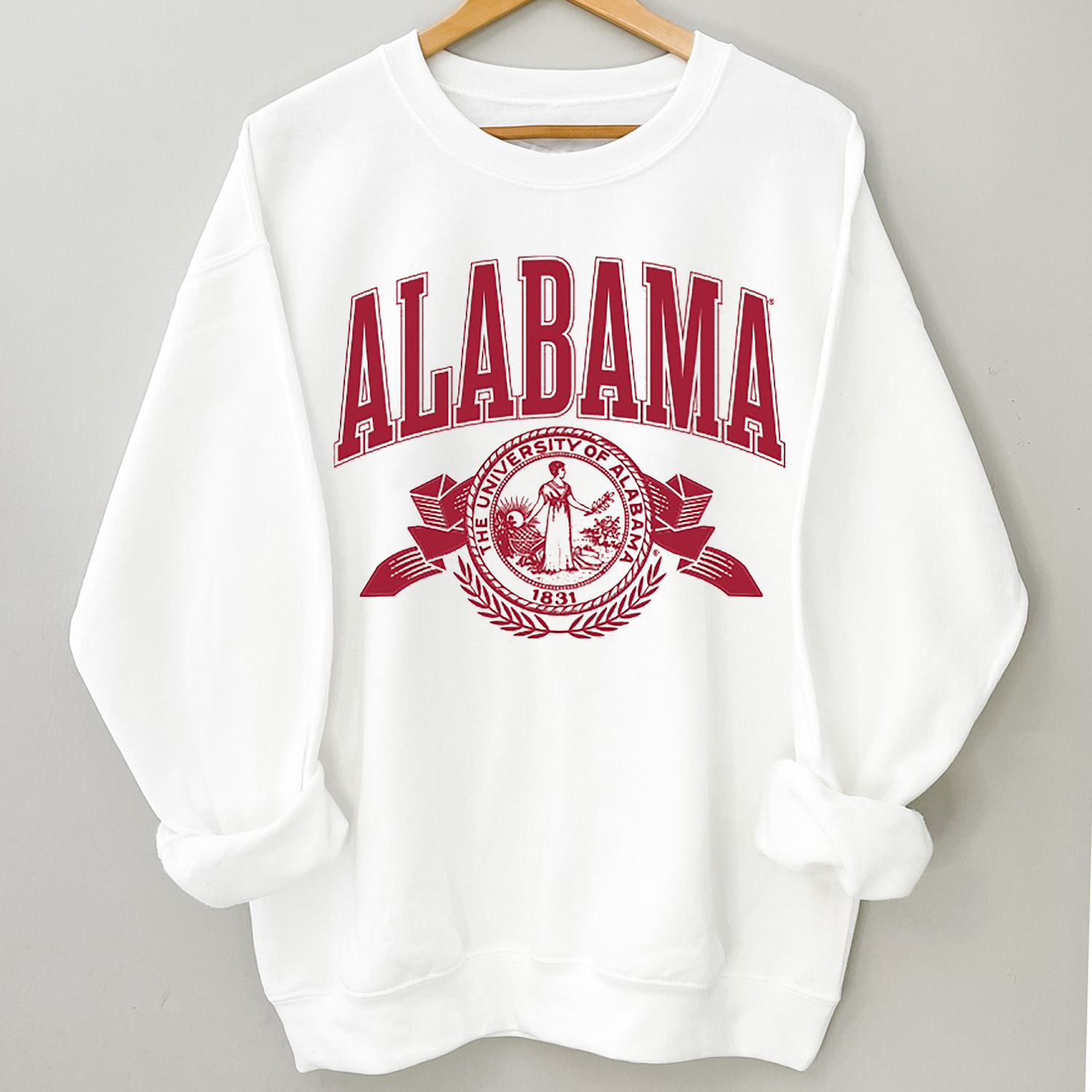 University Of Alabama Crest Long Sleeve Tee For Fans