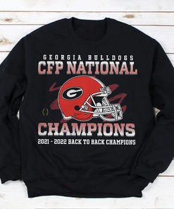 University of Georgia Football Back to Back National Champions Tee Shirt - NCAA Apparel for Fans