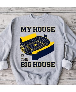 University of Michigan Wolverines Shirt - My House is The Big House Tee for Fans
