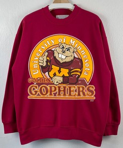 University of Minnesota Golden Gophers Crewneck Sweatshirt, Football Shirt with Fan Gift Options
