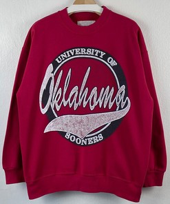 Vintage 90S Oklahoma Sooners Sweatshirt - University of Oklahoma Merchandise for Fans