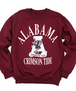 Vintage Alabama Crimson Tide Crew Neck Sweatshirt by Jerzees