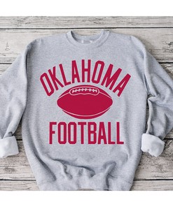 Vintage Ash Oklahoma Football T-Shirt - NCAA Tee for Fans