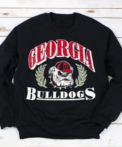 Vintage Bike Black Georgia Bulldogs Tee - NCAA Apparel for Fans