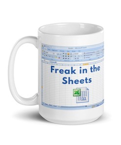 Vintage Freak in the Sheets Excel Mug - Funny Excel Mug - Perfect Gift Idea for Accounting Friends and Coworkers