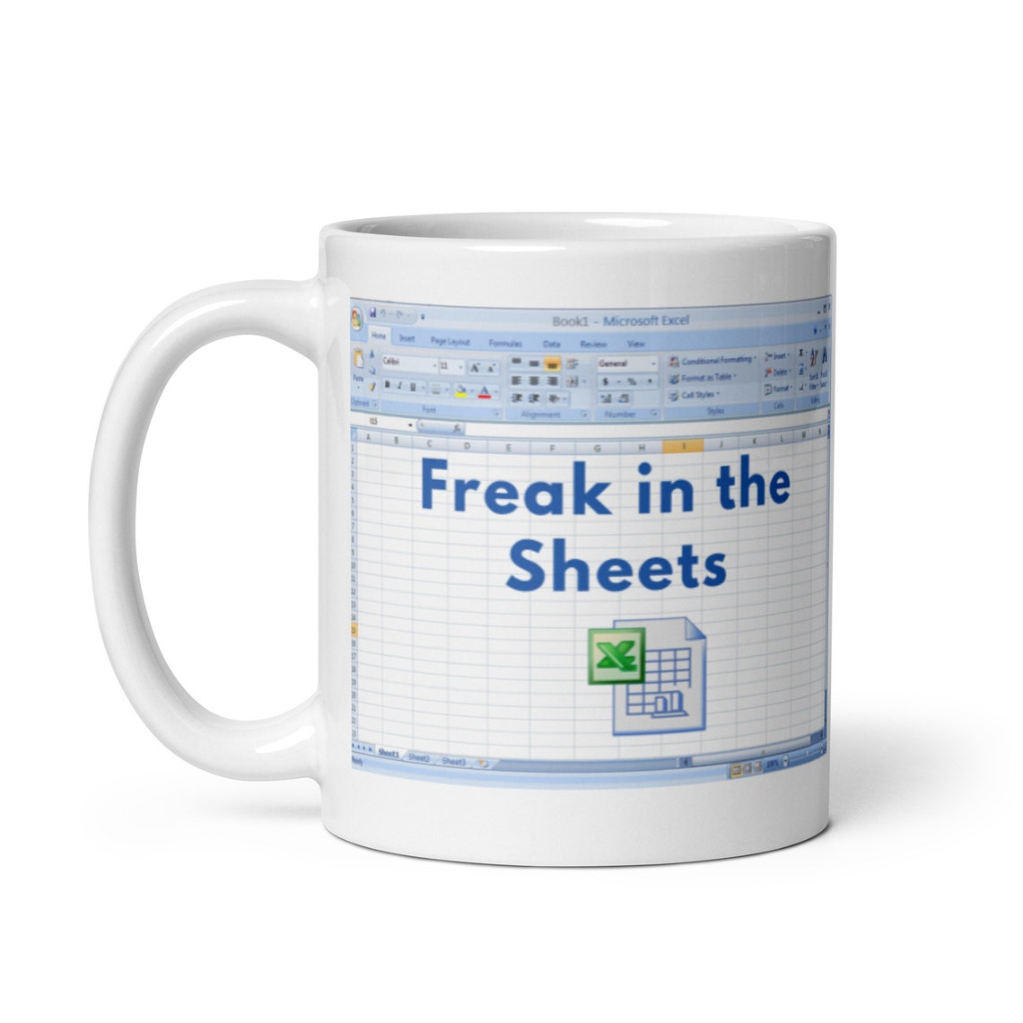 Vintage Freak in the Sheets Excel Mug - Funny Excel Mug - Perfect Gift Idea for Accounting Friends and Coworkers - Image 2