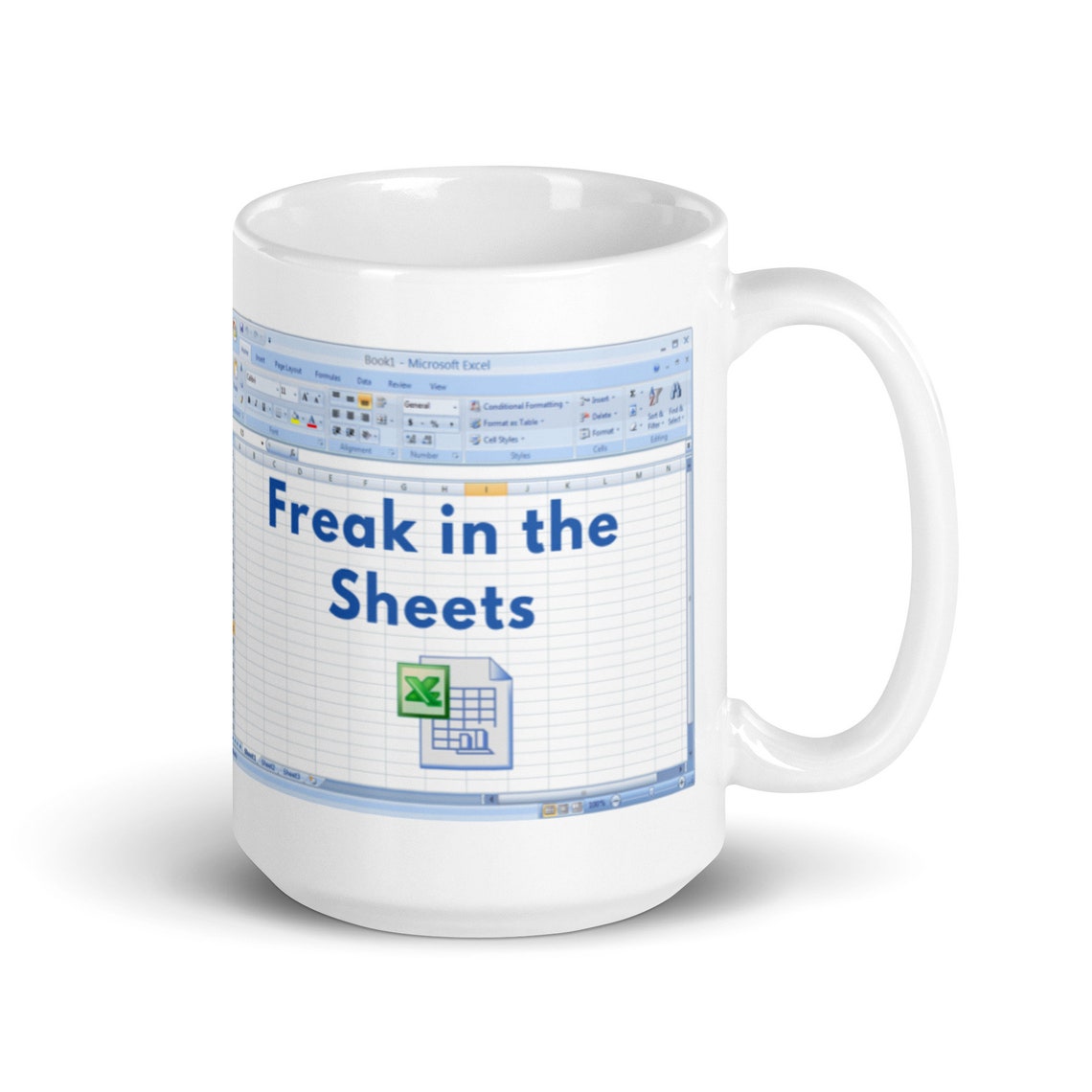 Vintage Freak in the Sheets Excel Mug - Funny Excel Mug - Perfect Gift Idea for Accounting Friends and Coworkers - Image 4