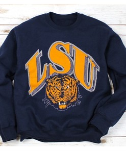 Vintage LSU Tigers Big Logo Sweatshirt - Gift for Fans