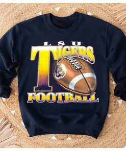 Vintage LSU Tigers Football T-Shirt - NCAA Tee for Fans