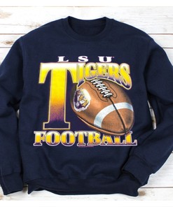 Vintage LSU Tigers Football T-Shirt - NCAA Tee for Fans