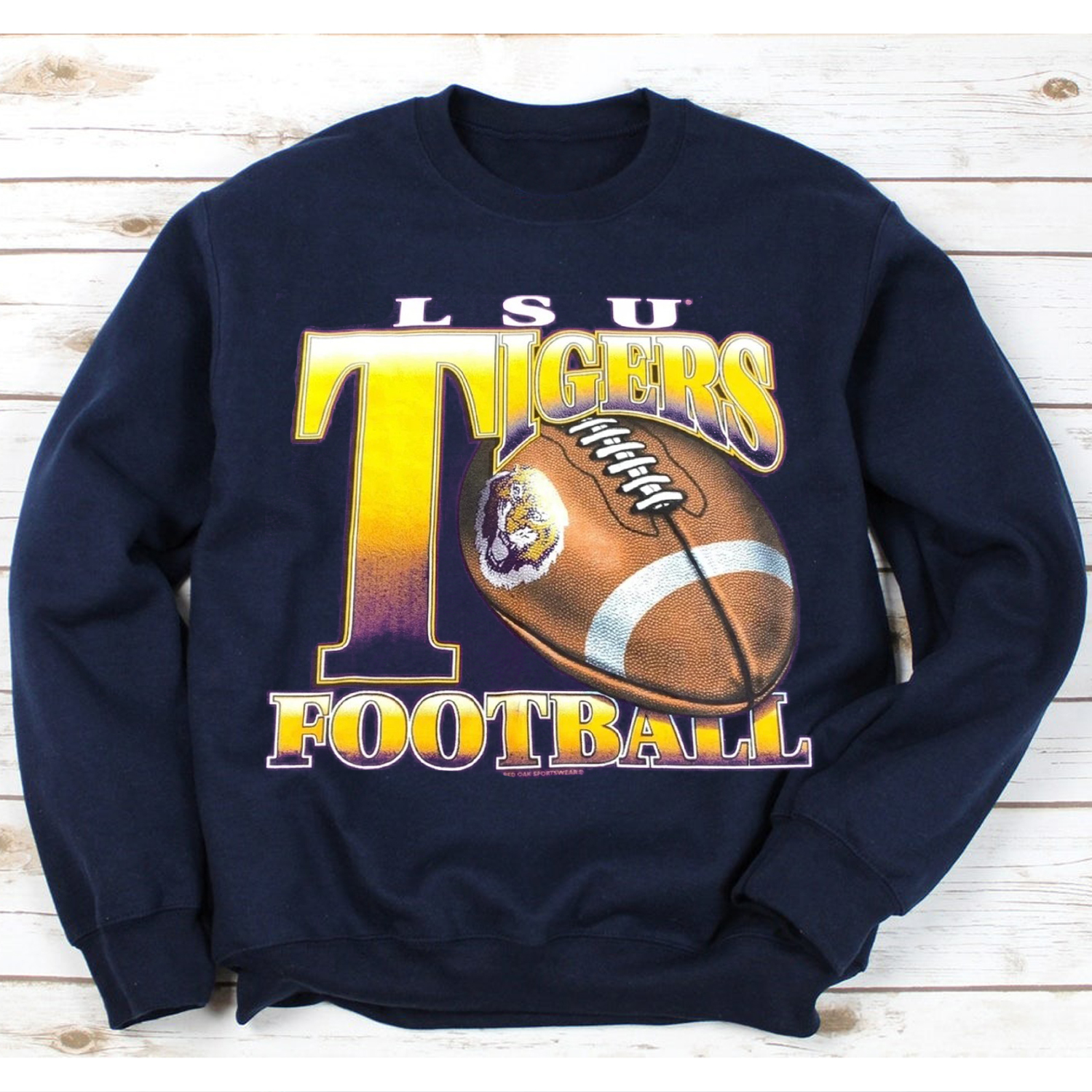Vintage LSU Tigers Football T-Shirt - NCAA Tee for Fans