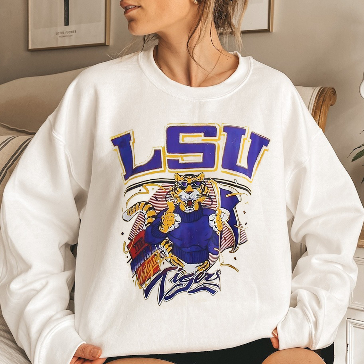 Vintage LSU Tigers Sweatshirt - Gift for Fans