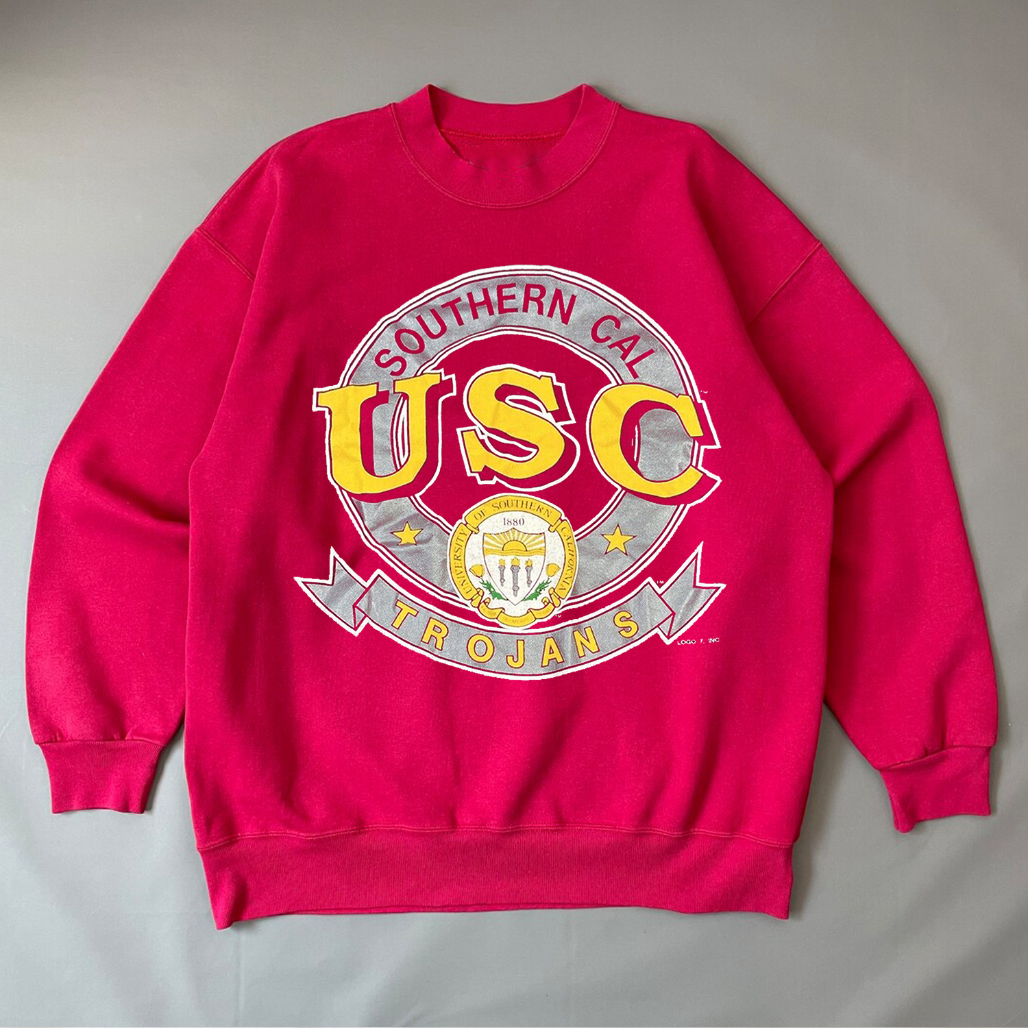 Vintage Mens Logo 7 USC Trojans College T-Shirt - Fanatics Sportswear