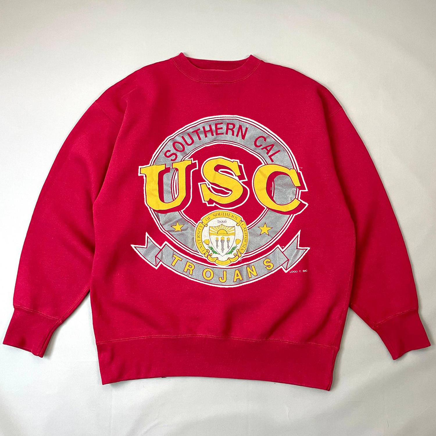 Vintage Mens Logo 7 USC Trojans College T-Shirt - Fanatics Sportswear