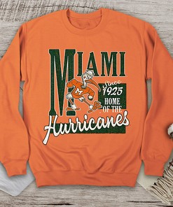 Vintage Miami Hurricanes Football 1980s NCAA T-Shirt - UM Crewneck Sweater