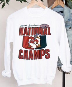 Vintage Miami Hurricanes Football Sweatshirt Hoodie, T-Shirt - NCAA National Champs