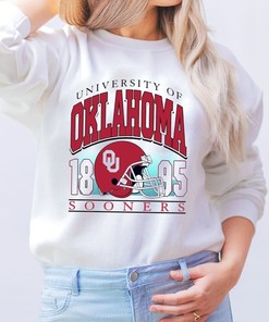 Vintage Oklahoma Crewneck Sweatshirt - Distressed Fan College Sweater