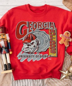 Vintage Single Stitch Georgia Bulldogs Tee - NCAA Apparel for Fans