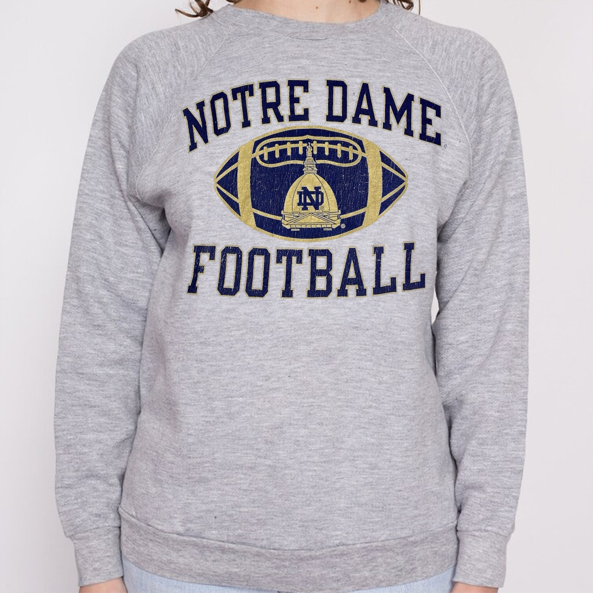 Vintage Style Champion Notre Dame Football Tee