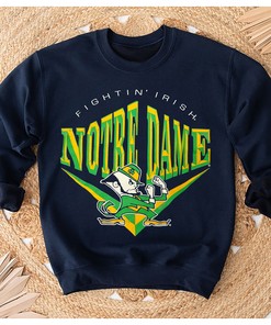 Vintage Style Huge NOTRE DAME Football Logo Tee