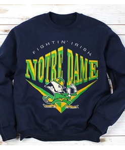Vintage Style Huge NOTRE DAME Football Logo Tee