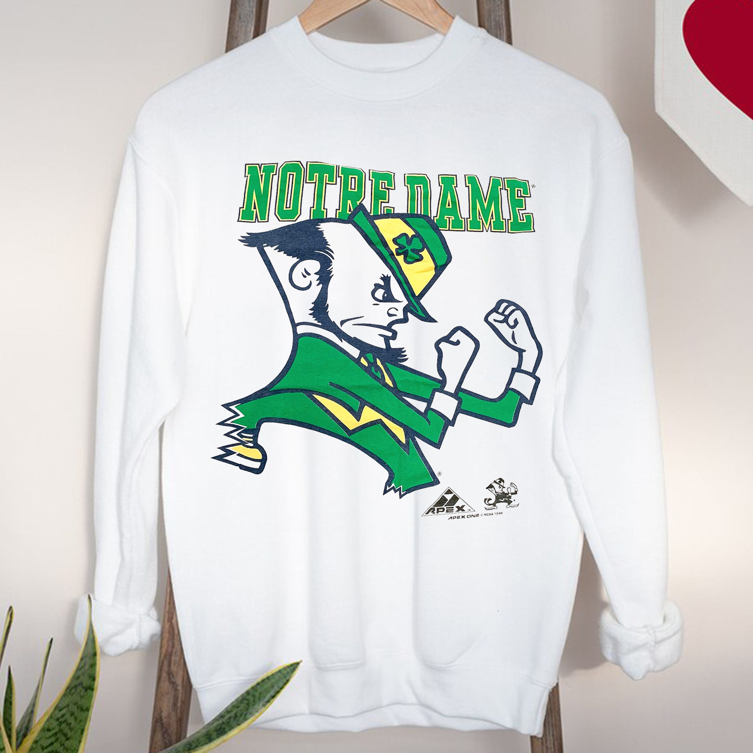 Vintage Style Notre Dame Fighting Irish Leprechaun Apex One Tee