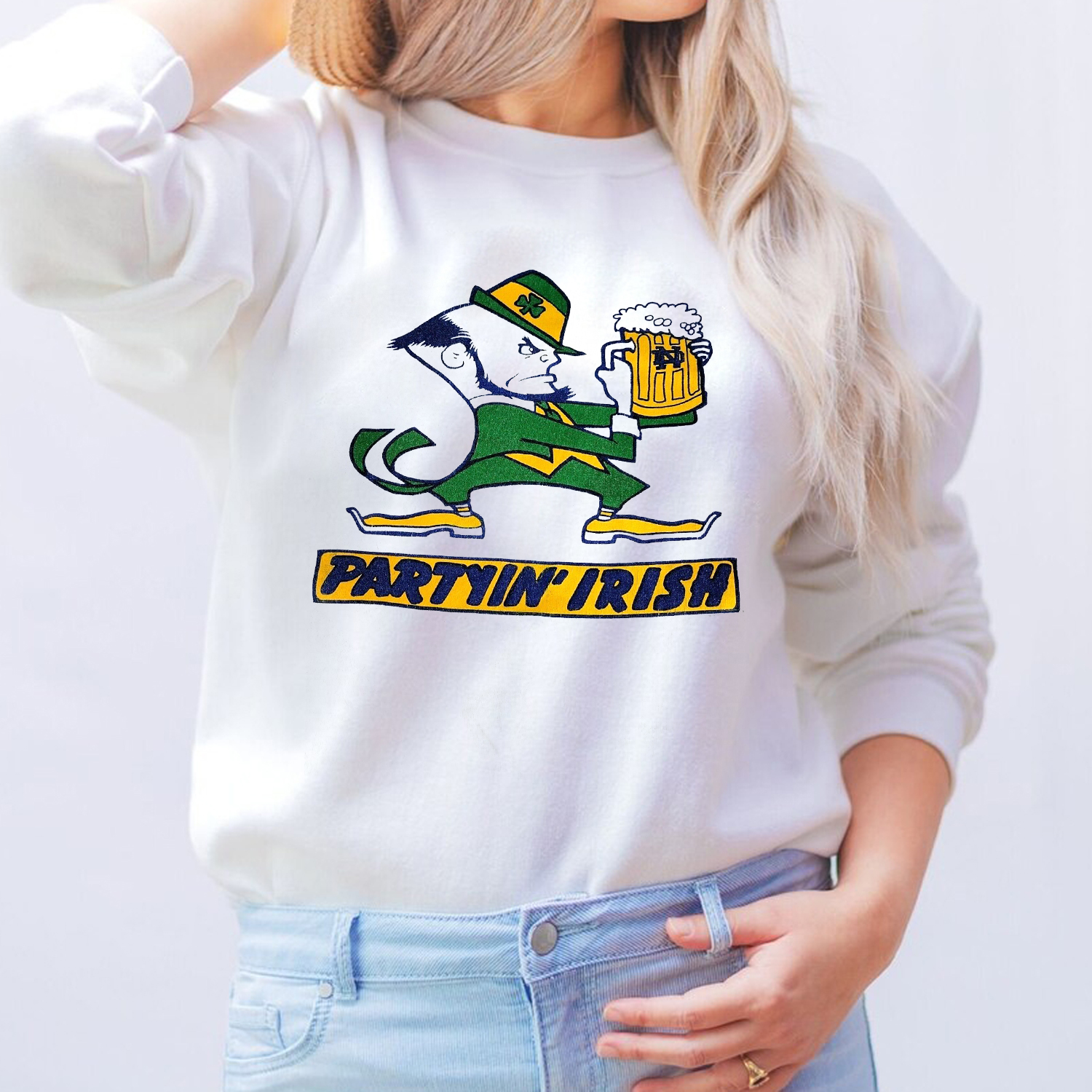 Vintage Style Notre Dame Fighting Irish Parody Shirt for Fans
