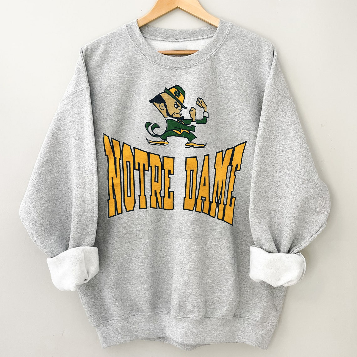 Vintage Style Notre Dame Fighting Irish Shirt Sweatshirt Hoodie