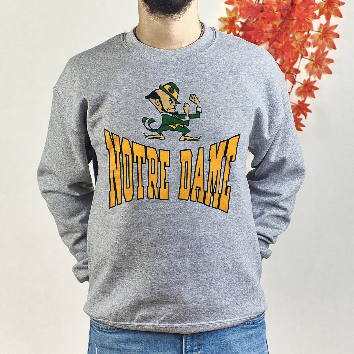 Vintage Style Notre Dame Fighting Irish Shirt Sweatshirt Hoodie