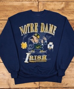 Vintage Style Notre Dame Fighting Irish Sweatshirt Hoodie