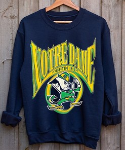 Vintage Style Notre Dame Fighting Irish Sweatshirt Hoodie Shirt for NCAA Fans