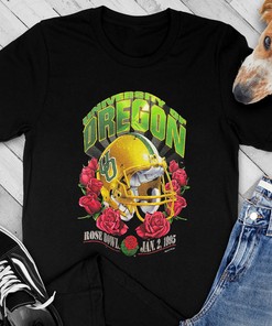 Vintage Style Oregon Ducks Rose Bowl Graphic Crewneck Sweatshirt - Gift for Fans